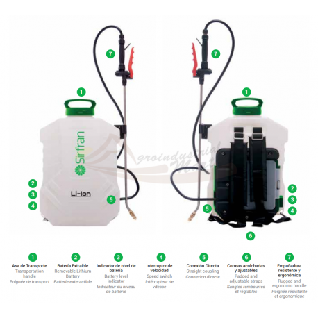 Pulverizador eléctrico Technology Lanza Acero M.94 SIRFRAN