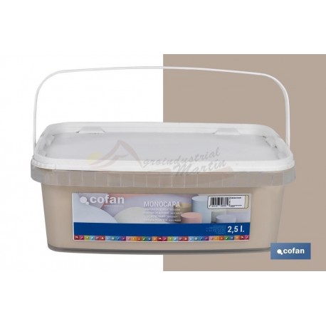  Pintura Plástica Monocapa Piedra Suave 2.5L para usar en interior Cofan