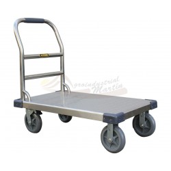 CARRO PLATAFORMA INOX R. MACIZA 180 MM CAPACIDAD MAX. 600 KG. - AYERBE