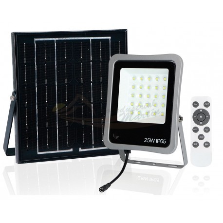 FOCO LED SOLAR 25 W. CON MANDO A DISTANCIA - AYERBE