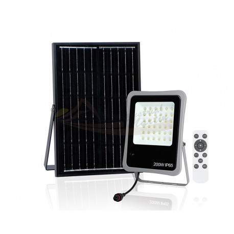 FOCO LED SOLAR 200 W. CON MANDO A DISTANCIA - AYERBE