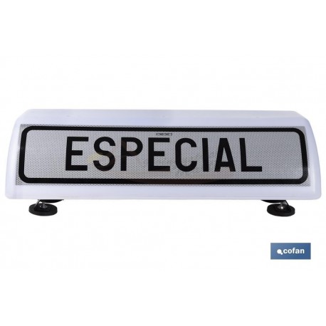 Cartel avisador acompañamiento vehículo Especial V21