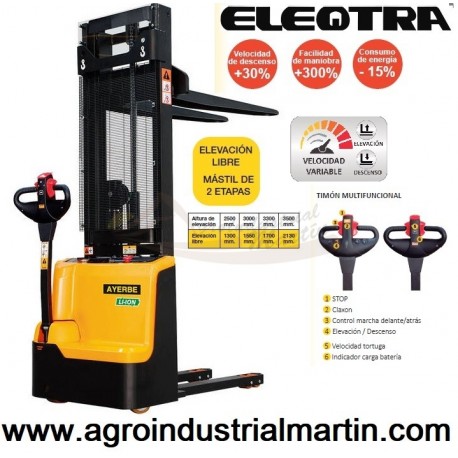 APILADOR ELEQTRA 3500 / 1200 KG ELEVACION LIBRE