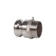 CAMLOCK TIPO F ADAPTADOR MACHO ROSCA MACHO - SOMA