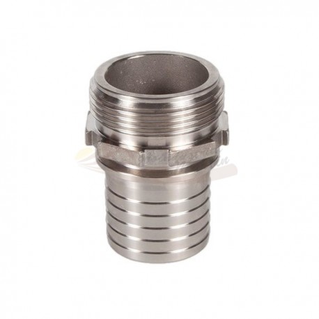 DIN 2817 ESPIGA DENTADA ROSCA MACHO BSP INOXIDABLE PARA MANGUERA - SOMAFLUIDS