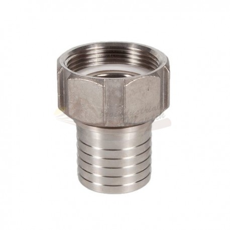 DIN 2817 ESPIGA DENTADA ROSCA HEMBRA BSP INOXIDABLE PARA MANGUERA - SOMAFLUIDS