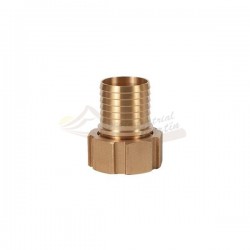 DIN 2817 ESPIGA DENTADA ROSCA HEMBRA BSP LATON PARA MANGUERA - SOMAFLUIDS