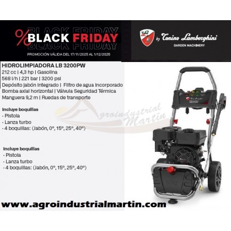 HIDROLIMPIADORA GASOLINA BY T.LAMBORGHINI 212CC 3200PSI
