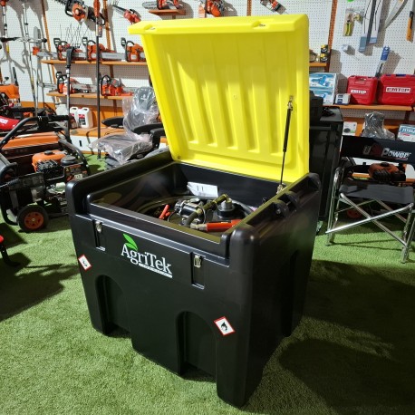 DEPOSITO COMBUSTIBLE 430L 12V CON BOMBA 12V/50L CON TAPA - AGRITEK