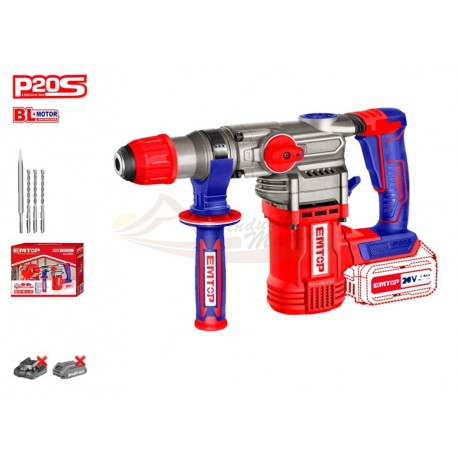 Martillo percutor SDS Plus a batería EMTOP 20V P20S – 4,5 J