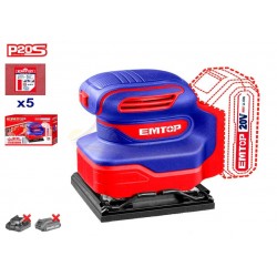 Lijadora mouse a batería EMTOP 20V P20