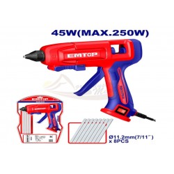 Pistola eléctrica de silicona EMTOP 45W