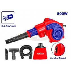 Soplador aspirador EMTOP 800W (0–4,5 m³/min) con bolsa