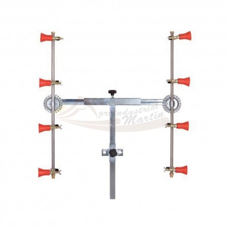 Barra en T 4+4 con Pulverizadores Regulables con Módulo Antigota - Sirfran