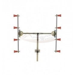 Barra en T 4+4 con Pulverizadores Regulables Turbo con Módulo Antigota - Sirfran