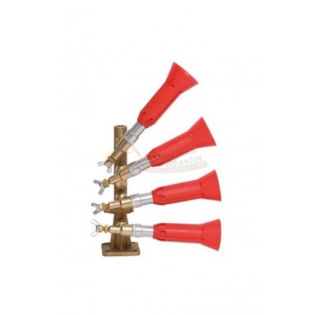 Con Pulverizador Regulable Turbo 4 Salidas - Latón con Módulo Antigota - Sirfran