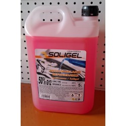 ANTICONGELANTE ORGANICO 50% G12 -39ºC LONG TIME ROSA - SOLIGEL 5 LITROS