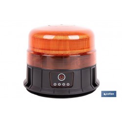 Luz emergencia rotativa 360° | Recargable USB-C | Base magnética | Certificada ECE R65 | Para vehículos industriales y agrícolas